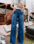 The Loretta Trouser Jean in Medium Wash