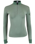 Roxana - Sage & Hunter Green Long Sleeve Riding Shirt