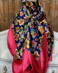 35X35"  Pink Flowers Wild Rag / Scarf WR3109