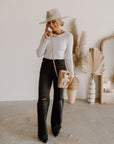 The Serena Pant in Washed Black