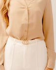 The Shea Staple Top in Beige