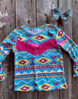 Shea Baby Longsleeve Aztec Top