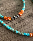 Vibrant choker - Sterling Silver Pearls and spiny