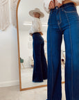 The Loretta Trouser Jean in Dark Wash