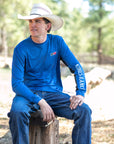 K1 Long Sleeve Men's Blue Tech Tee