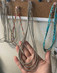 18 inch 4mm silver plated necklace