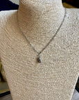 Shell pendant on paper clip chain choker