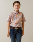 Ariat Boys Pro Series Macklin Short Sleeve Classic Fit Western Shirt
