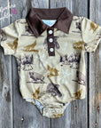 Shea Baby Coyote Polo Onesie