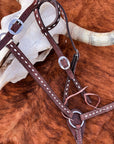 BuckStitch Betty Suede Tack Set White/Chocolate