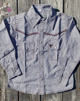 Boy’s Burgundy Square Western Shirt