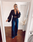 The Loretta Trouser Jean in Dark Wash