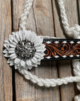 White Mule Tape Halter - White Daisy