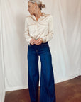The Loretta Trouser Jean in Dark Wash