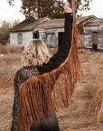 Leather Fringe Crop Jacket