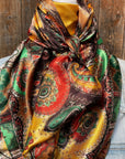 35X35"  Multi-Colored Paisley Wild Rag / Scarf WR908