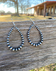 Sterling silver pearls Pearl Teardrop Earrings - 3 inches