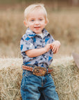 Shea Baby Short Sleeve Roughstock Pearl Snap Onesie