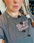 32 inch graduated Sterling Silver Pearls necklace