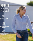Ariat VentTEK Mazarine/White Stripe Stretch Shirt