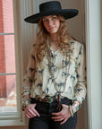 Tasha Polizzi Sheer Stallion Blouse