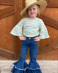 Cowgirl Hardware Double Ruffle Bell Jeans
