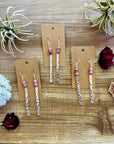 Pink summer earrings