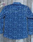 Men’s Blue Paisley Western Shirt