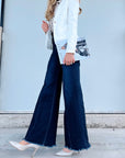 The Loretta Trouser Jean in Dark Wash