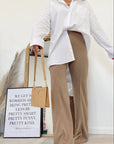The Zoey Stretch Trouser in Taupe