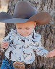 Shea Baby Cowboy Pearl Snap Onesie