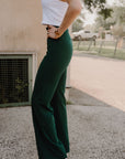 The Zoey Stretch Trouser In Hunter Green