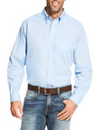 Ariat Men's Light Blue Wrinkle Free Solid Shirt