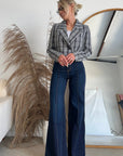 The Loretta Trouser Jean in Dark Wash