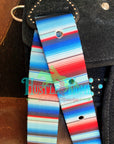 Turquoise Red Serape Cinch Strap Set