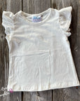 Shea Baby Cream Ruffle Top