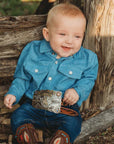 Shea Baby Longsleeve Light Denim Onesie