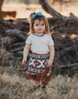 Shea Baby Cream Aztec Fringe Skirt