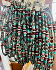 Sterling Silver Pearls choker with real turquoise and purple spiny oyster