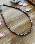 6 mm Sterling Silver pearls necklace