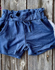 Shea Baby Blue Fringe Shorts