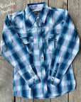 Teal/Turquoise Plaid Men’s Western Shirt