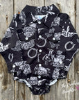 Shea Baby Wild West Pearl Snap Onesie