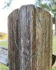 Natural Turquoise & Seed Bead Choker - 14 inches