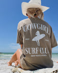 The Cowgirl Surf Club Tee in Brown