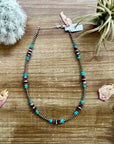 Sterling Silver Pearls choker with real turquoise and purple spiny oyster