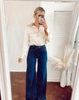 The Loretta Trouser Jean in Dark Wash