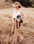 The Zoey Stretch Trouser in Taupe