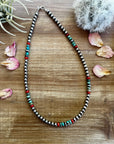 6 mm Sterling Silver pearls necklace