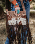 The Lancaster (Gold Splattered Cowhide) a Haute Southern Hyde by Beth Marie Exclusive